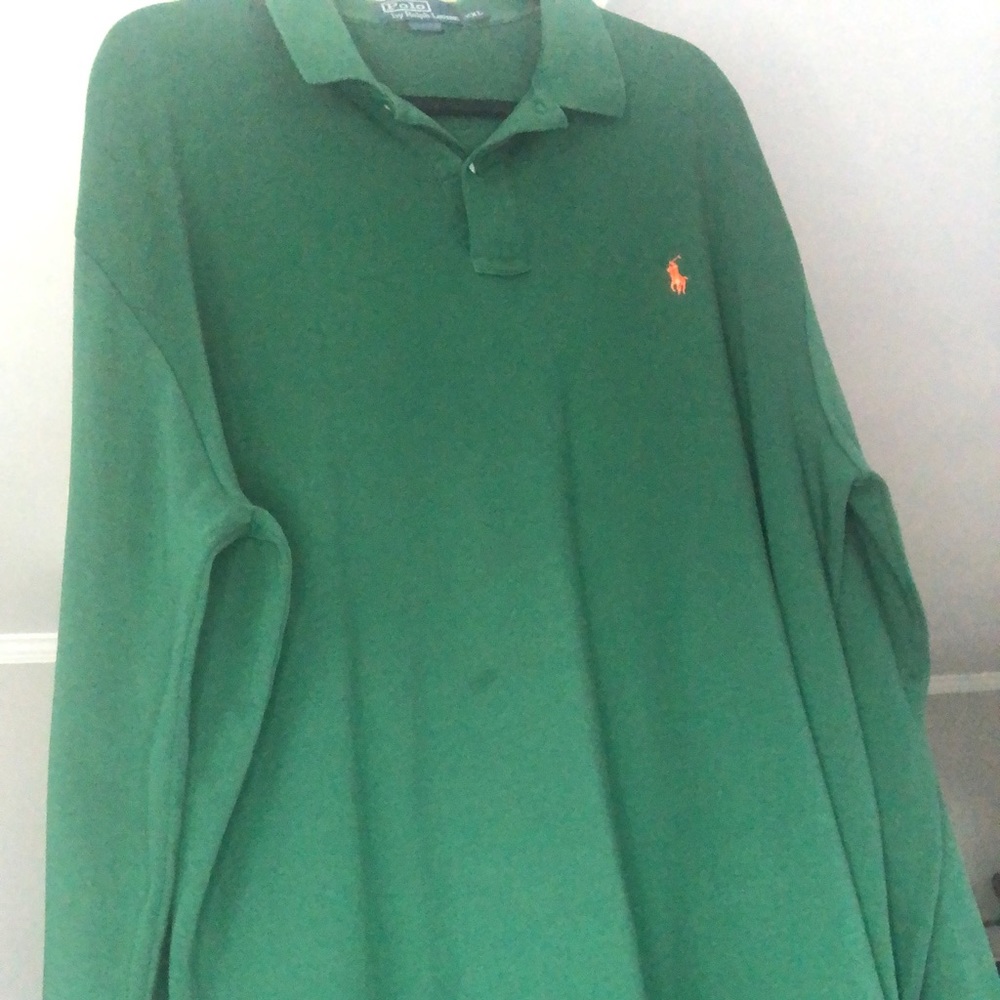 Men’s long sleeve knit polo